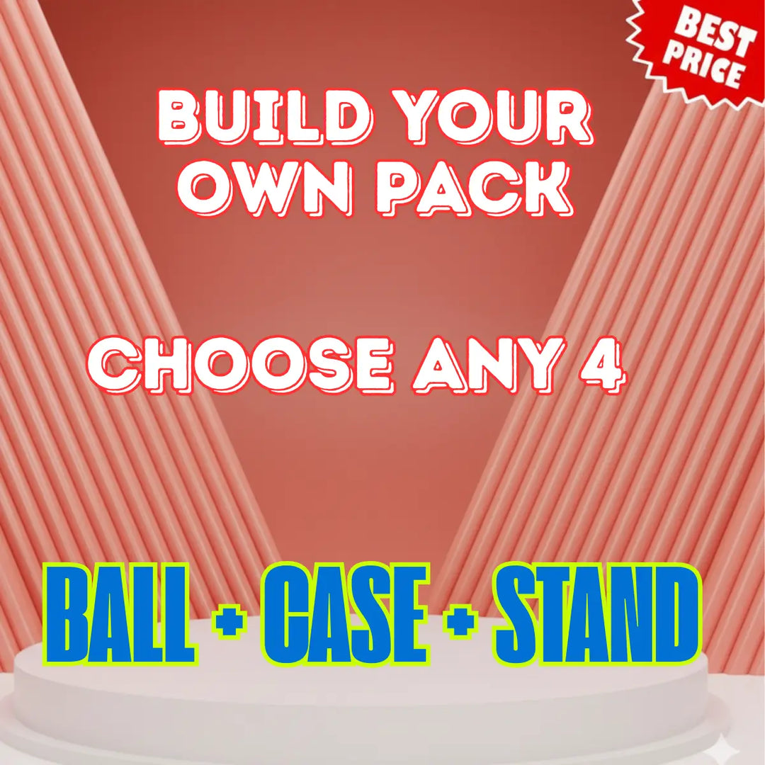 BEST VALUE - Ball + Case + Stand - 4 Pack