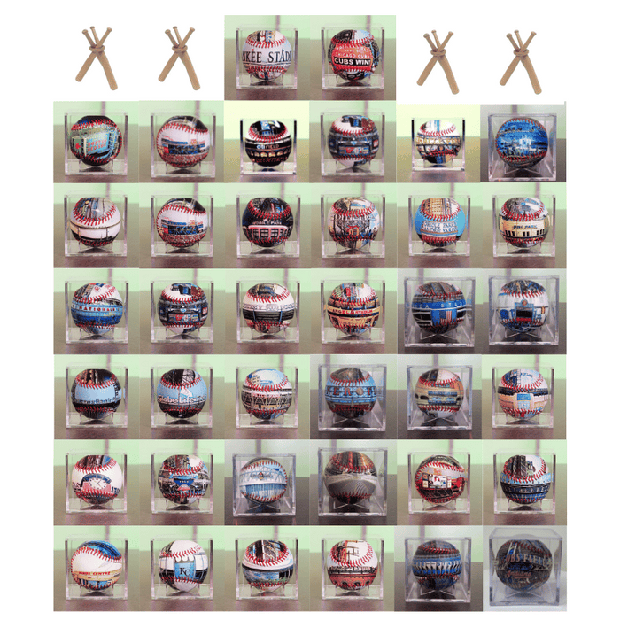 SportRelics Ultimate Stadium Baseball Bundle! ALL 38 Baseballs + 38 Mini-Bat Stands & 38 Display Cases! Low as $131 with ShopPay!